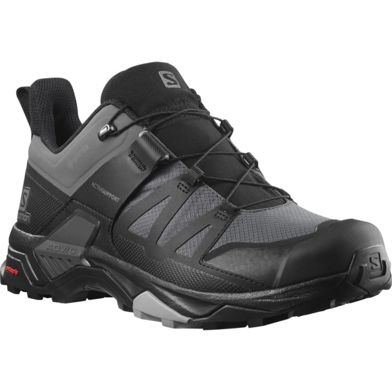 Black Salomon X Ultra 4 GTX Men's Hiking Shoes | PH 52936T